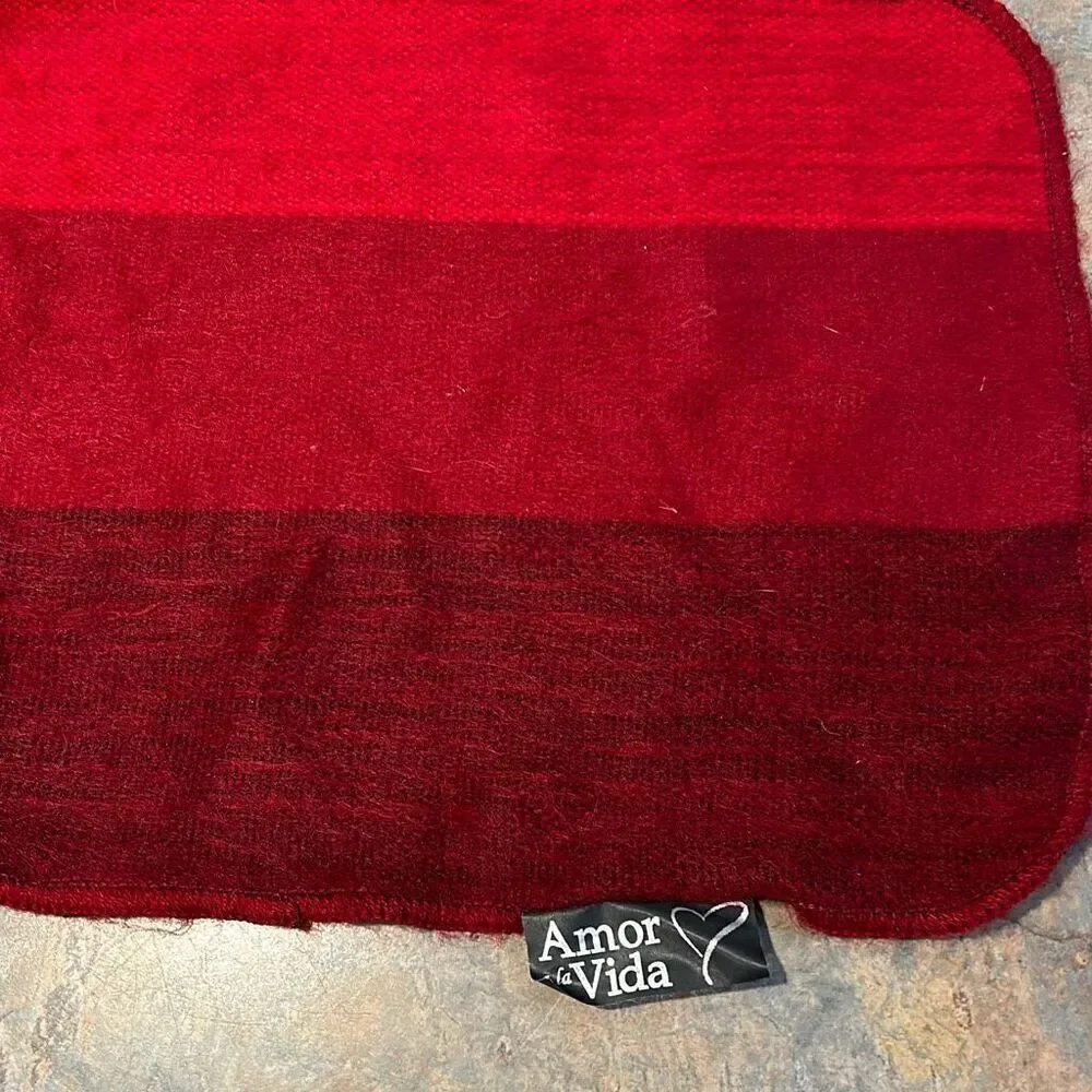 Alpaca Scarf Red Ombré